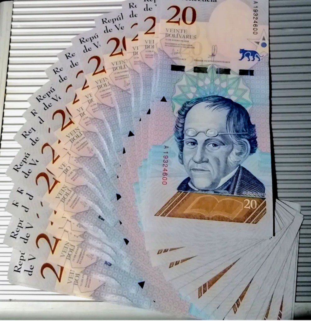 اسکناس جفت20بولیوار ونزوئلا سوپر بانکی