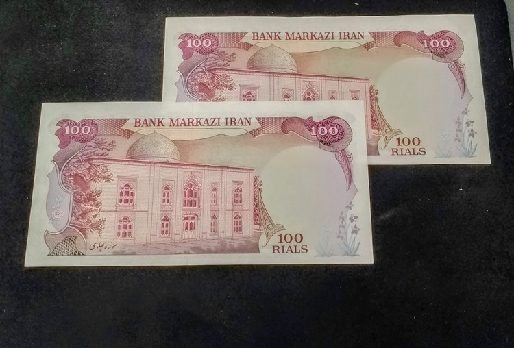 اسکناس 100 ریال محمدرضا پهلوی جفت سوپر بانکی